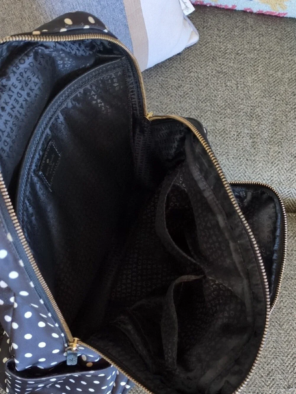 kate spade Black and White Polka Dot Backpack & Wallet Set